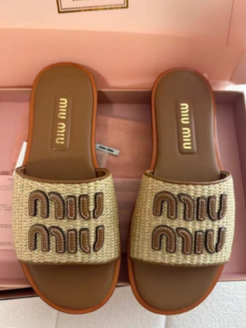 Miu Miu Woven Slides
